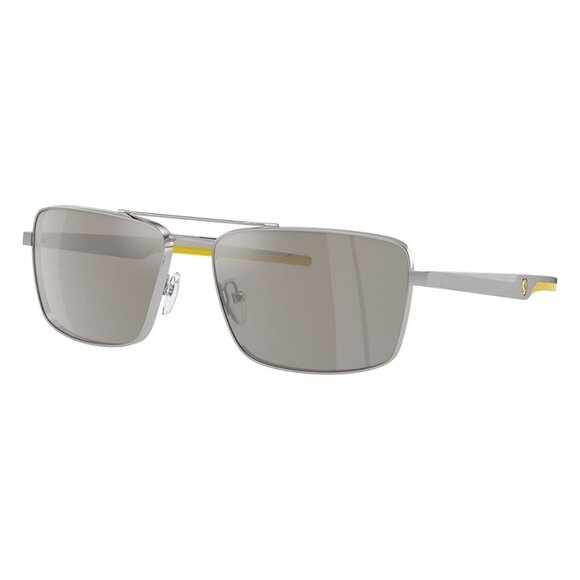New FERRARI SCUDERIA Silver Rectangle FZ5001 107/6G Sunglasses Women - Picture 1 of 6
